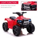 HOMCOM 6 V Kids Ride on Cars Electric ATV for 18-36 months Toddlers Black+Red