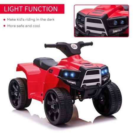 HOMCOM 6 V Kids Ride on Cars Electric ATV for 18-36 months Toddlers Black+Red