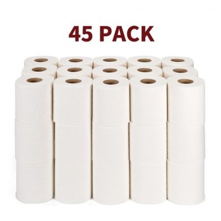 Vinsani 3 Ply Bamboo Toilet Rolls – 45 Rolls of Super-Soft, 100% Natural Toilet Tissues in Eco Friendly Packaging